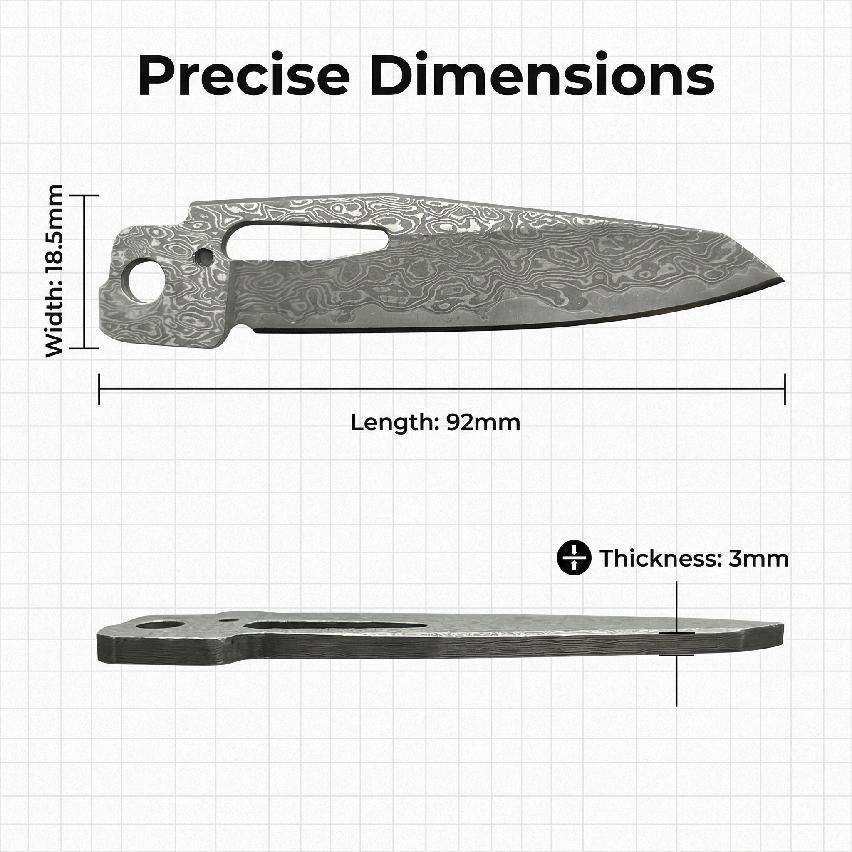 VG10 Damascus Blade for Leatherman MUT, Knife Upgrade,Premium