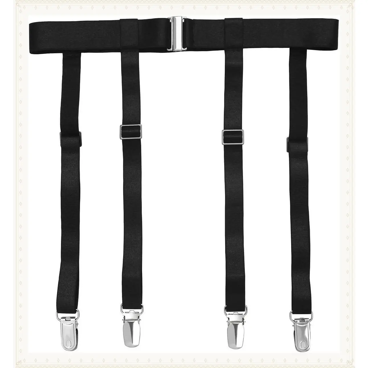 Women's Sexy Garter Belt Suspender with 4/6 Metal Clips for Thigh High StockingsGift
