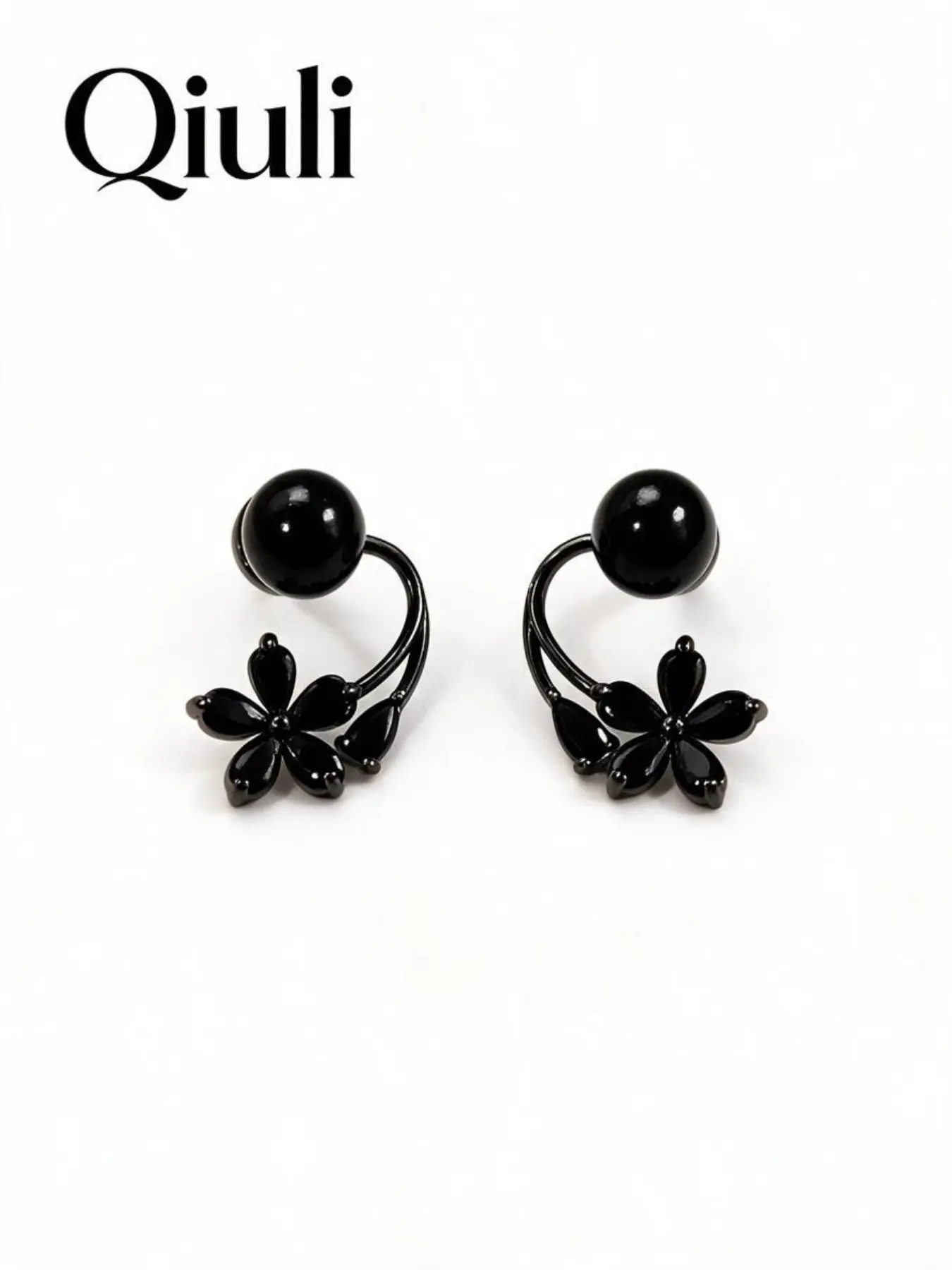 2pcs/4pcs/6pcs Retro Black Hyacinth Earrings, Four Seasons Fashion Jewelry, Suitable for Women's Daily Wear or Vacation, Daily Earrings, Floral Stud Earrings | Flower Earrings, Hyacinth Earrings