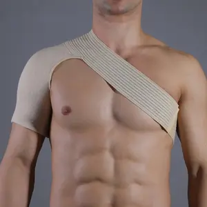 Elastic Compression Shoulder Support Brace, Breathable Single Shoulder Wrap for Rotator Cuff Injury, Sports Sprain & Shoulder Pain Relief