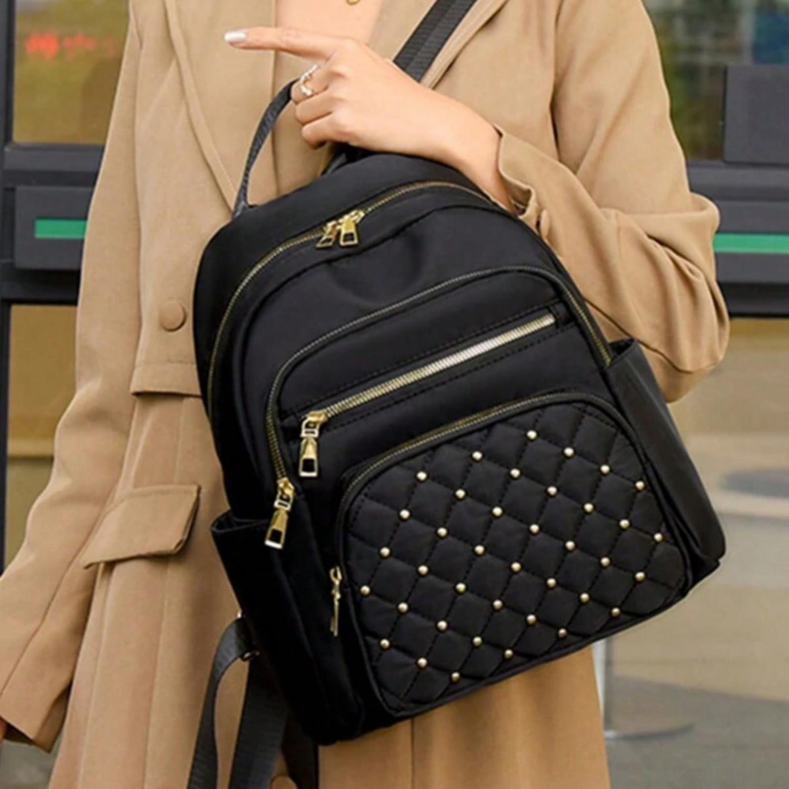 Women's New Diamond Shape Large Capacity Backpack Travel Fashion All Casual Bag Oxford Cloth Women Backpack, School Supplies, School Backpack, School Bag, Backpack For School, Back To School Backpack, School Bookbag, Big Backpack, Backpack School, Back T