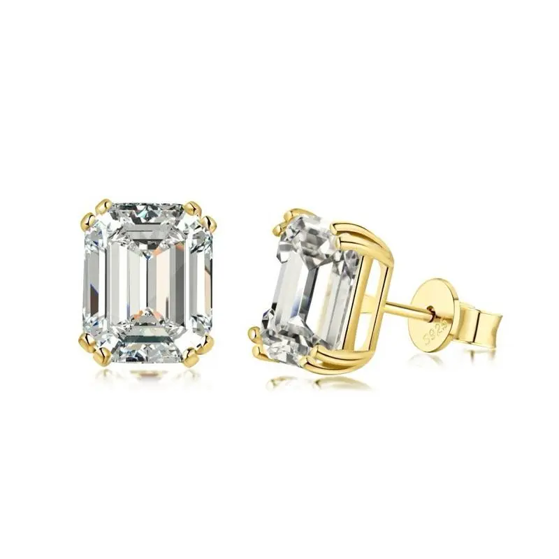 Emerald Spark Studs | 925 Sterling Silver | Classic CZ Stud Earrings