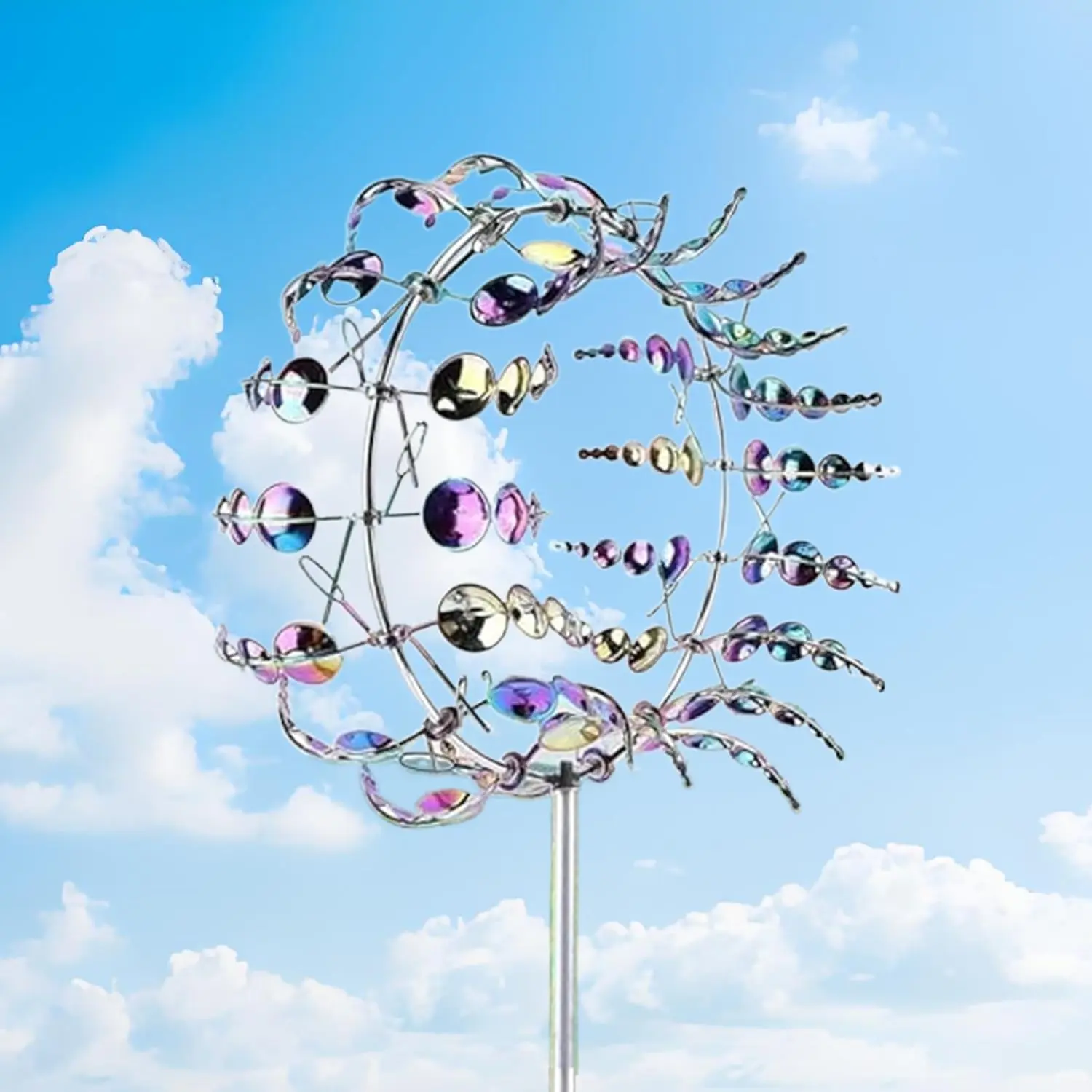 Sunflower Design Windmill for Room & Garden Decor, 3D Outdoor Wind Spinner, Back to School Accessories, Unique Kinetic Wind Sculptures, Wind Catcher for Home & Garden, Gifts for Men, Mother's Day Gifts, Best Friend Gifts, Durable