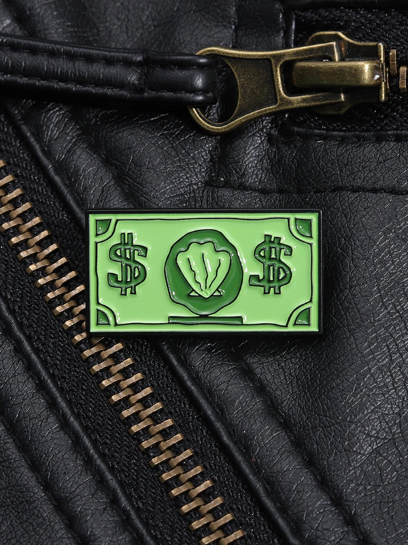 Creative Dollar Money Design Brooch, Fashion Alloy Badge for Daily Clothing Decor, Trendy All-match & Exquisite Brooch for Birthday Gift, Pin, Charms, Jewelry Accessories, Decoration, Durable Metal Pins