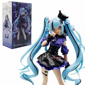 Anime Hatsune Miku 22CM Kuromi Hatsune Action Figure Model Toys Cute Action Model PVC Collection Desktop Accessories Gift Toy