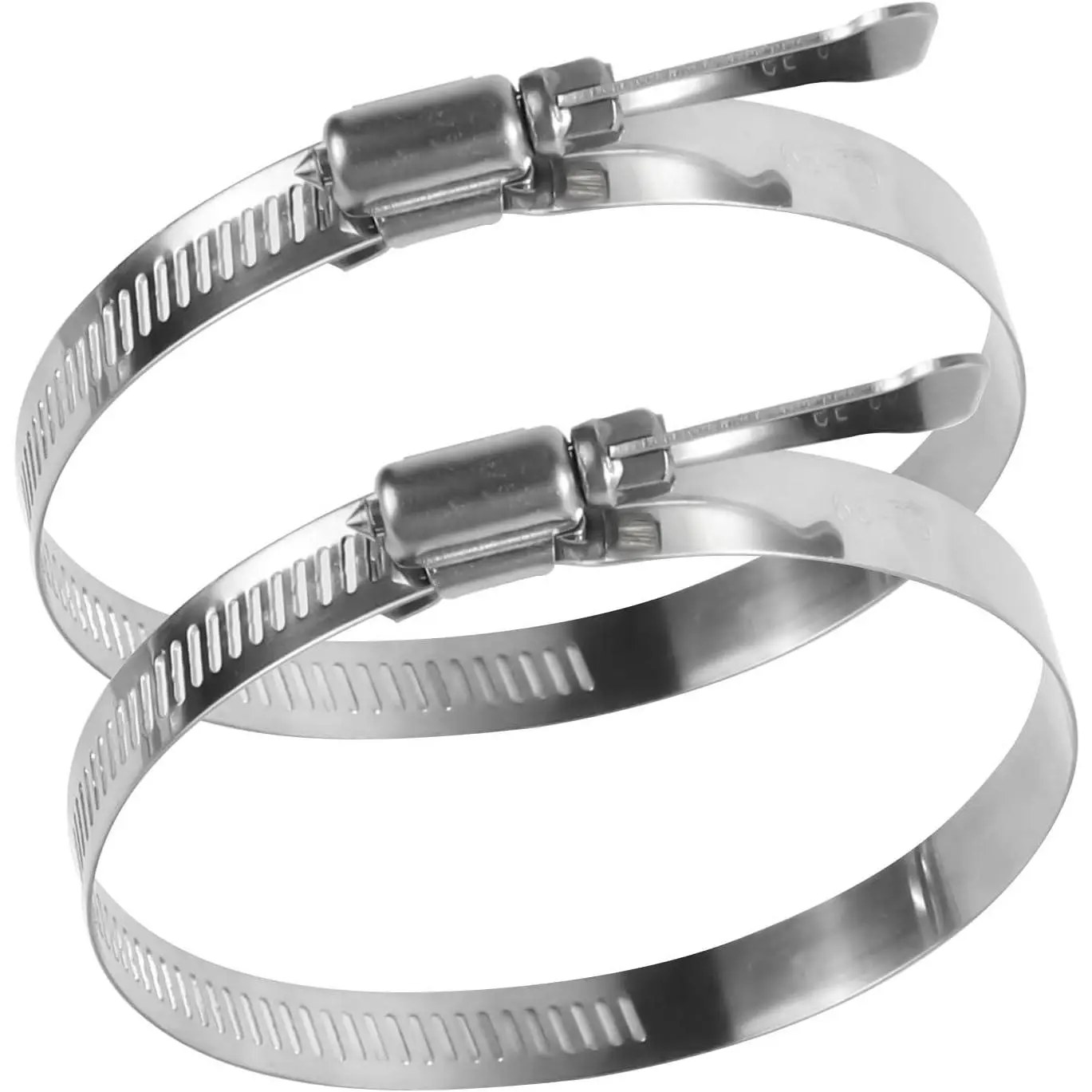 2 count Dryer Vent Clamp 3 Inch, 304 Stainless Steel Worm Gear Dryer Hose Clamp, Adjustable 65-89mm Key-Type Clamps for Dryer Vent Hose, Ductwork and Automotive