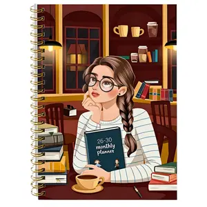 2026-2030 Monthly Planner/Calendar - January 2026 to December 2030, 5-Year Monthly Planner Notebook, Women's Reading-Themed Cover Design Journal, Yearly Calendar Planning, Monthly Tabs, 60-Month Calendar, 5.5 x 8.3 inches, Thick Paper, Elastic Cover, Dura