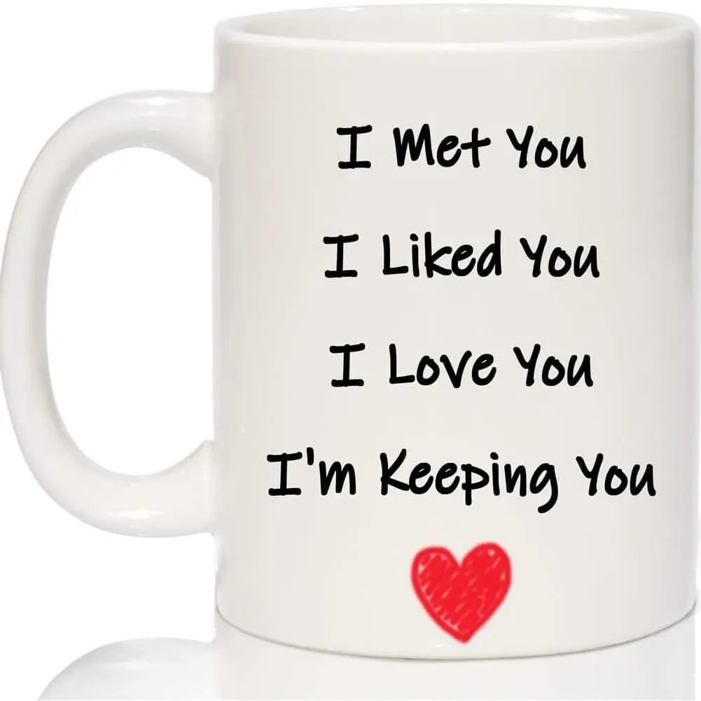Love Gifts,  Day Gifts for Wife Her Girlfriend from Husband Boyfriend Him - Anniversary Romantic , for Her Him Love Mugs, White 11oz