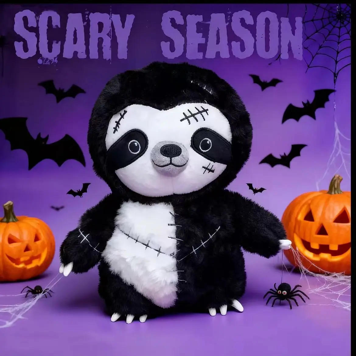 Cross-Border New Arrival Dark Series Sloth Doll, Halloween Sloth Plush Toy, Trendy and Unique Gift Idea, Perfect for Collectors