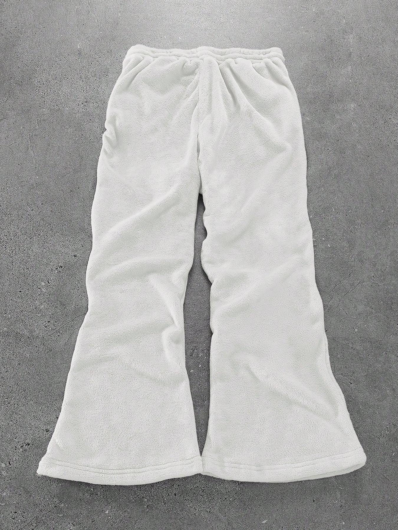 Men's Number & Star Patch Pants, Casual Comfy Trousers for Spring & Fall, Fashion Unisex's Bottoms for Daily Wear, Casual Streetwear Trousers