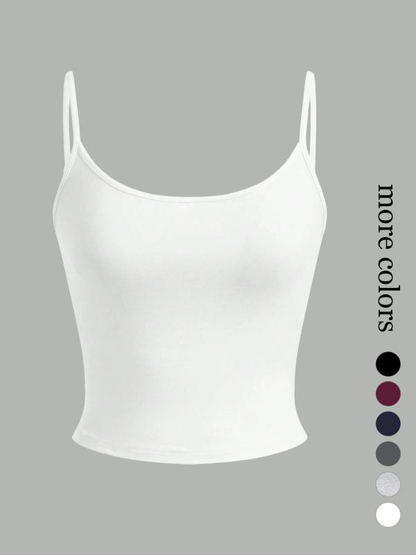 Women's Multi-Color Basic Slim Fit Cami Crop Top, Y2K Style Casual Wear, Perfect for Daily & Stylish Looks