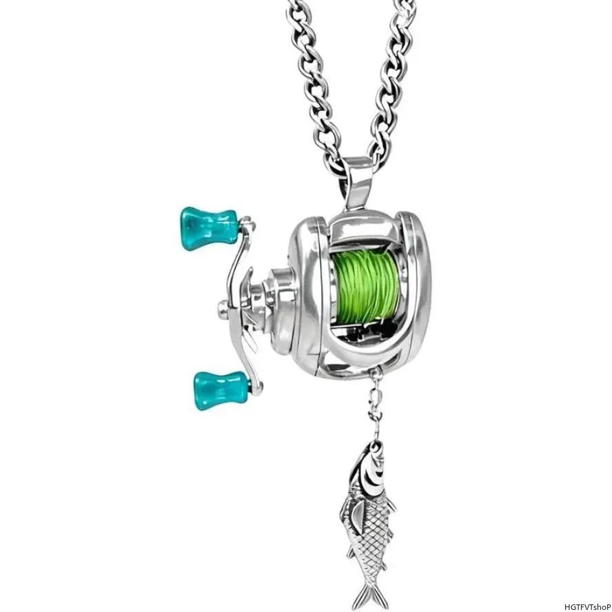 Mini Fishing Reel Bag Charm with Ultra Realistic Details, Rotatable Unique Pendant, Versatile Functional Jewelry Accessory, Thoughtful Gift For Fishing Lovers Daily Casual Outfit Matching, Men's Accessories, Accessories For Women
