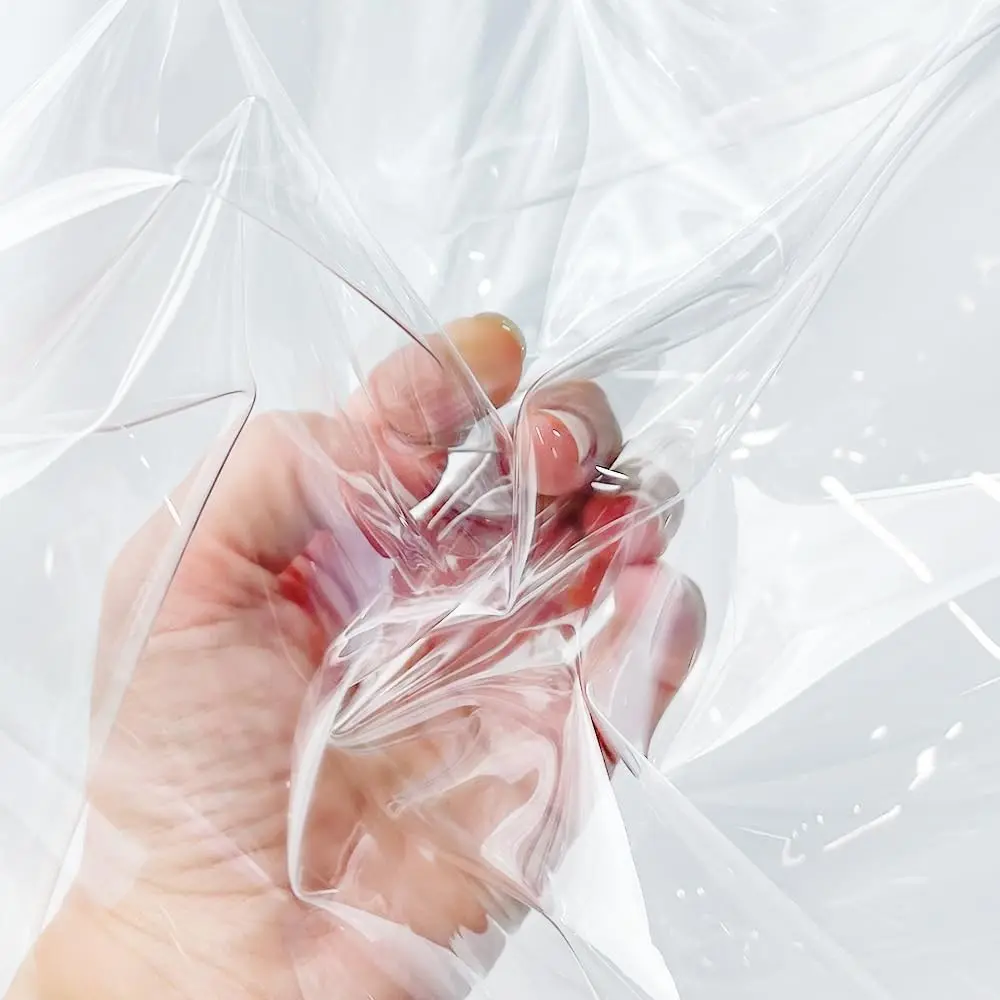 Clear 12 Gauge TPU Waterproof Vinyl Fabric 54 Inches Wide - Transparent Jelly Vinyl Sold by the YardGift