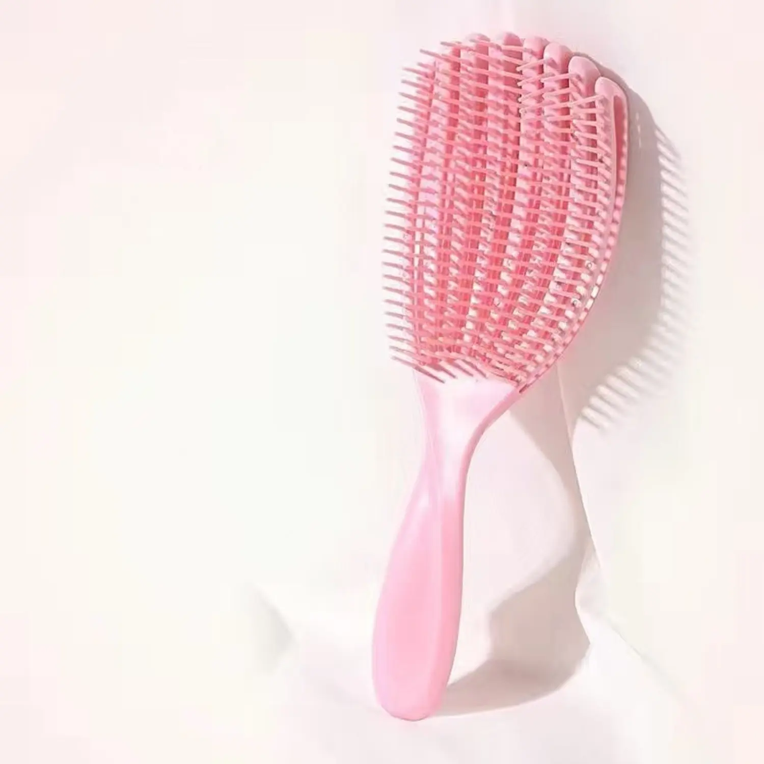 Large Curved Shell Comb with Ribs Design, Anti-Static Elastic Hair Comb, Smooth Detangling Massage Comb, Fluffy Hair Styling Tool for Daily Use