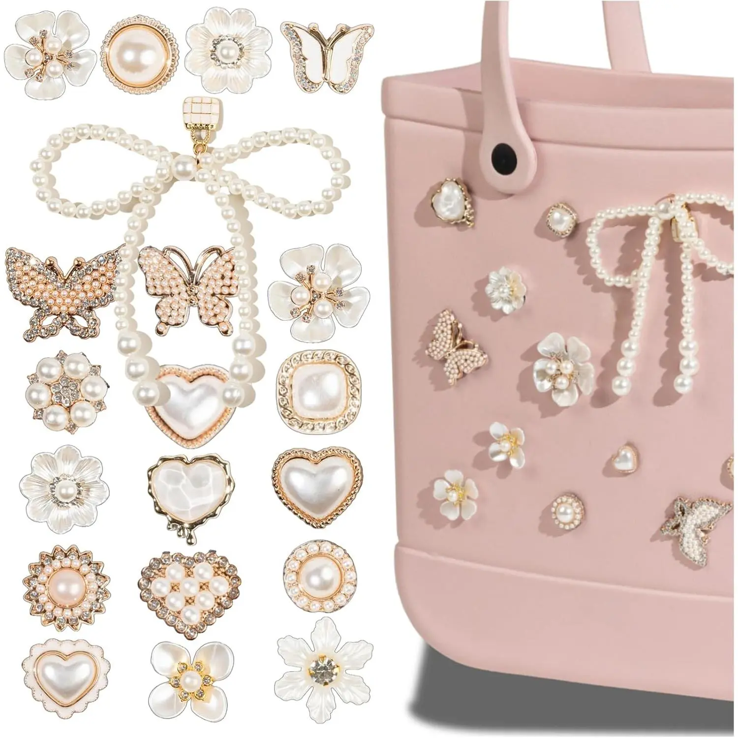 Resin Beach Bag Accessories Charms,Resin Beach Totes Accessories Inserts,Daisy Flower Bag Charms