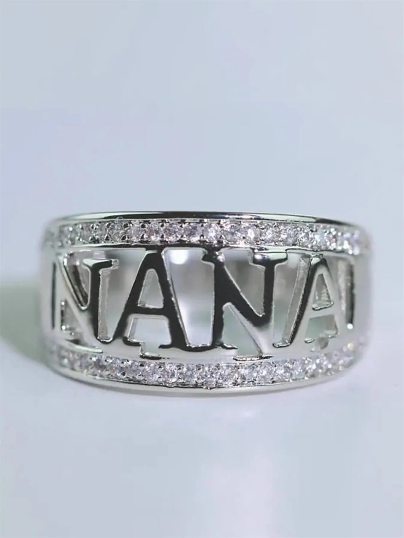 1 PC Classical Cubic Zirconia Ring For Grandmother For Daily Party Jewelry Mother's Day Gift