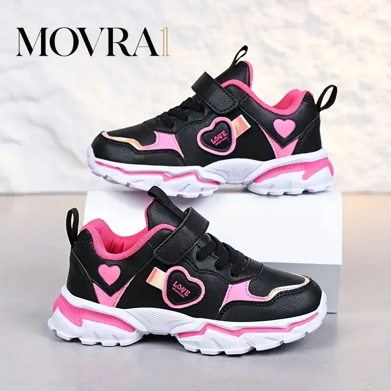 MOVRA1 Girls' Glow-in-the-Dark Sneaker Trainers - Casual Shoes with Secure Closure, All-Season Comfort Running & Outdoor Activities