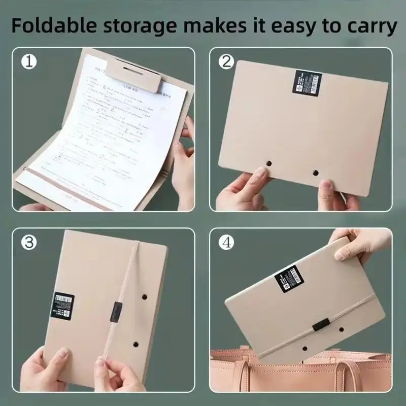 A4 Folding Clipboard Folder with Portable Document Organizer with Storage Letter Size Clipboard Pad Holder for Forms Paper