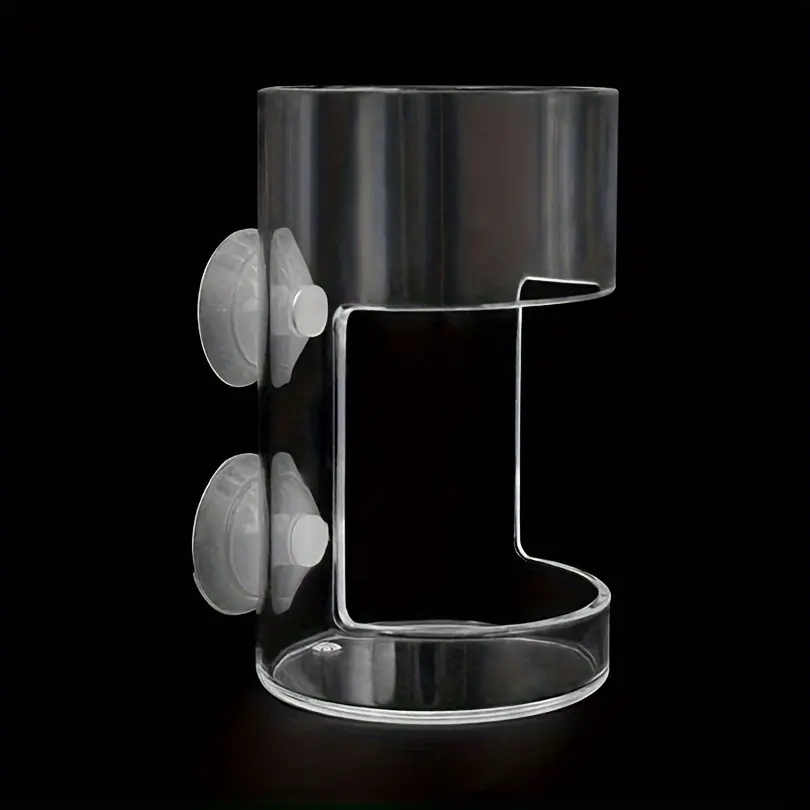 1 non-slip aquarium fish feeding ring - transparent acrylic floating food dispenser with beads to control fish feeding, essential tank accessories for a healthy aquatic environment