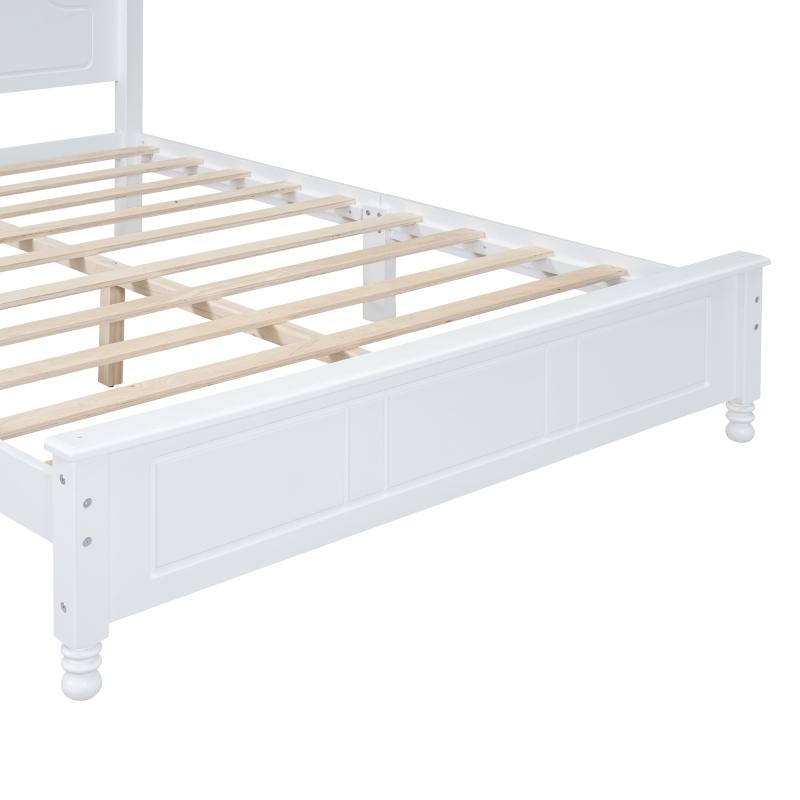 Bellemave Wood Platform Bed Frame Retro Style with Wooden Slat Support Solid Pine MDF & Plywood Construction No Box Spring Required Queen Size Bed Frame Bellemave Wood Platform Bed Frame Retro Style with Wooden Slat Support Solid Pine MDF & Plywood Construction No Box Spring Required Queen Size Bed Frame