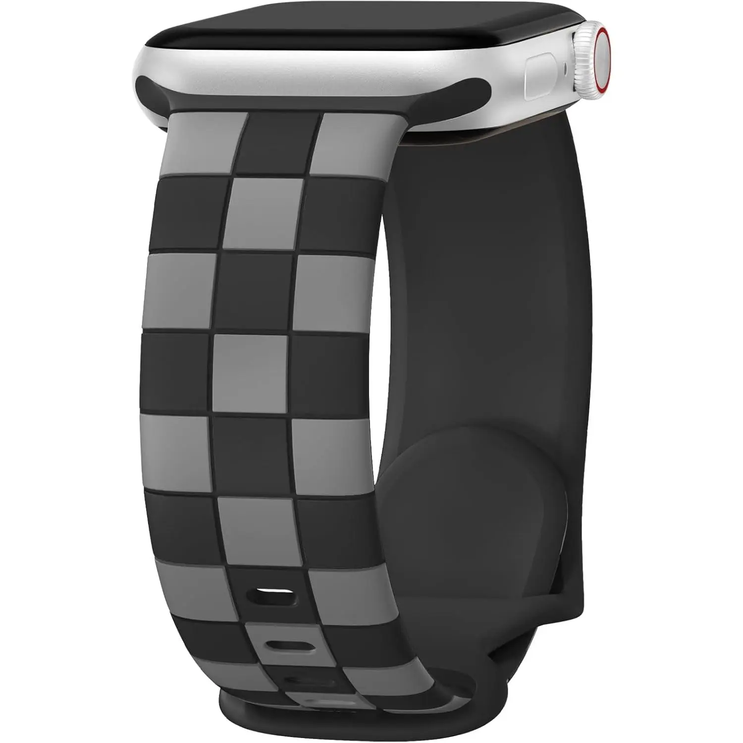Checkered Band Compatible with Apple Watch Bands for Women 40mm 41mm 42mm 38mm 44mm 45mm 46mm 49mm Men, Cute Soft Silicone Dressy Strap for iWatch Bands Series 11 10 SE 9 8 7 6 5 4 3 2 1 Ultra 2