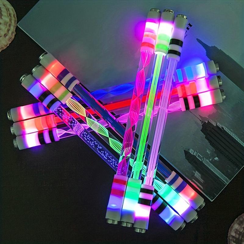 Random Color Glowing LED Spinning Pen, Rolling Stress Relief Fidget Toy with Mesmerizing Lights, Perfect Pocket-sized Gift for Festival Party