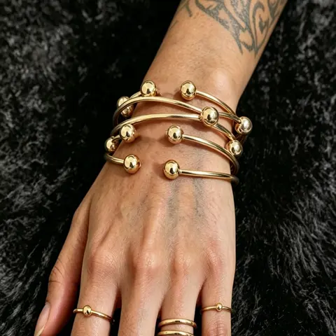 5pcs Retro Boho Thick Bangles, 10mm Silver Color Handmade Stackable Bangles for Women, Jewelry Gifts, Trendy bangles for Party & Daily Wear, Boho Style Bracelet, Bangles Set, Stacking Bangles, Bracelets Stack