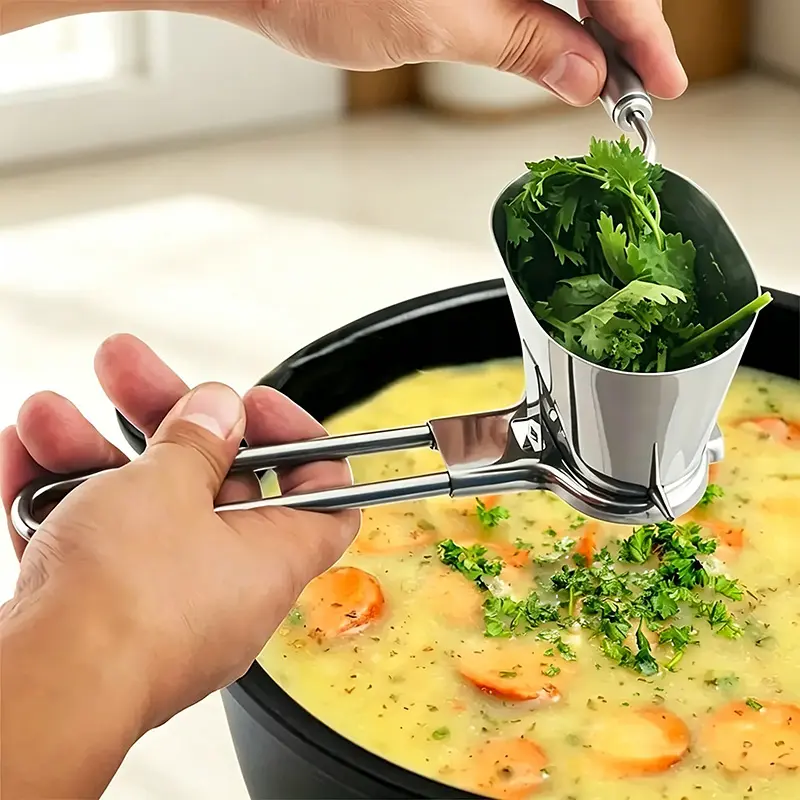Manual Herb Chopper – Portable Handheld Food Processor for Herbs, Garlic, Onions, Vegetables, Nuts, Cilantro, and Parsley – Easy to Clean & Rust-Resistant – Ideal for Home, Restaurants, and Camping