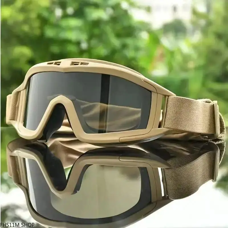 Tactical Safety Goggles Anti Fog Windproof Impact Resistant Adjustable Strap Shooting Hiking Cycling Gorpcore Aesthetic Unisex Heavy Duty Protective Eyewear, Protective Gear, Fog Free, Shatterproof, Shock-Proof