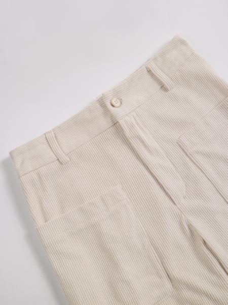 Women's High Waist Corduroy Wide Leg Pants, Casual Street Trousers, Casual Fall Winter Long Trousers with Pockets, Ladies Fashionable Relaxed Fit Bottoms