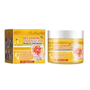 Bee Venom Body Massage Cream with Mineral Oil & Glyceryl Stearate, Fast-Absorbing Moisturizing Cream for Knees, Shoulders & Elbows