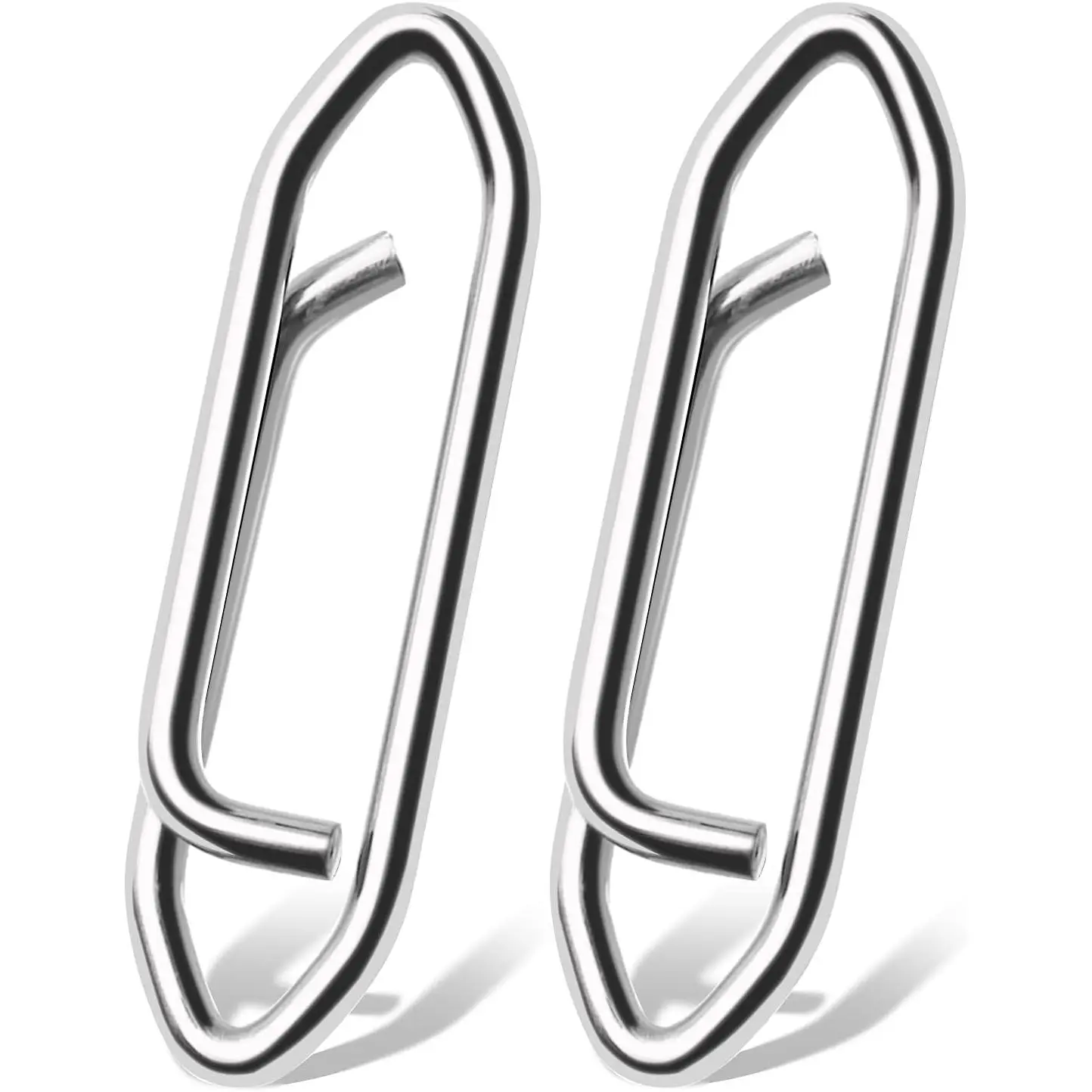 High Strength Stainless Steel Fishing Snaps, Quick Change Tackle Clips with White Nickel Finish for Saltwater Lures, Connectors, Fishing Clip Lure, Power Clips