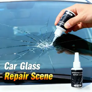 Windshield Crack Repair Kit - Quick Fix for Chips & Cracks, No-Grind Edge Repair Fluid, DIY Auto Glass Repair Tool with Easy Application, ABS Material, Restores Clarity & Smooth Finish, Car Window Repair|Quick Fix Kit|Durable Repair Fluid