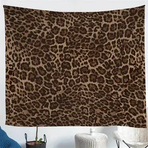 Leopard Print Tapestry, Cheetah Brown Wild Animal Skin Print Wall Hangings, African Safari Animal Modern Abstract Tapestries