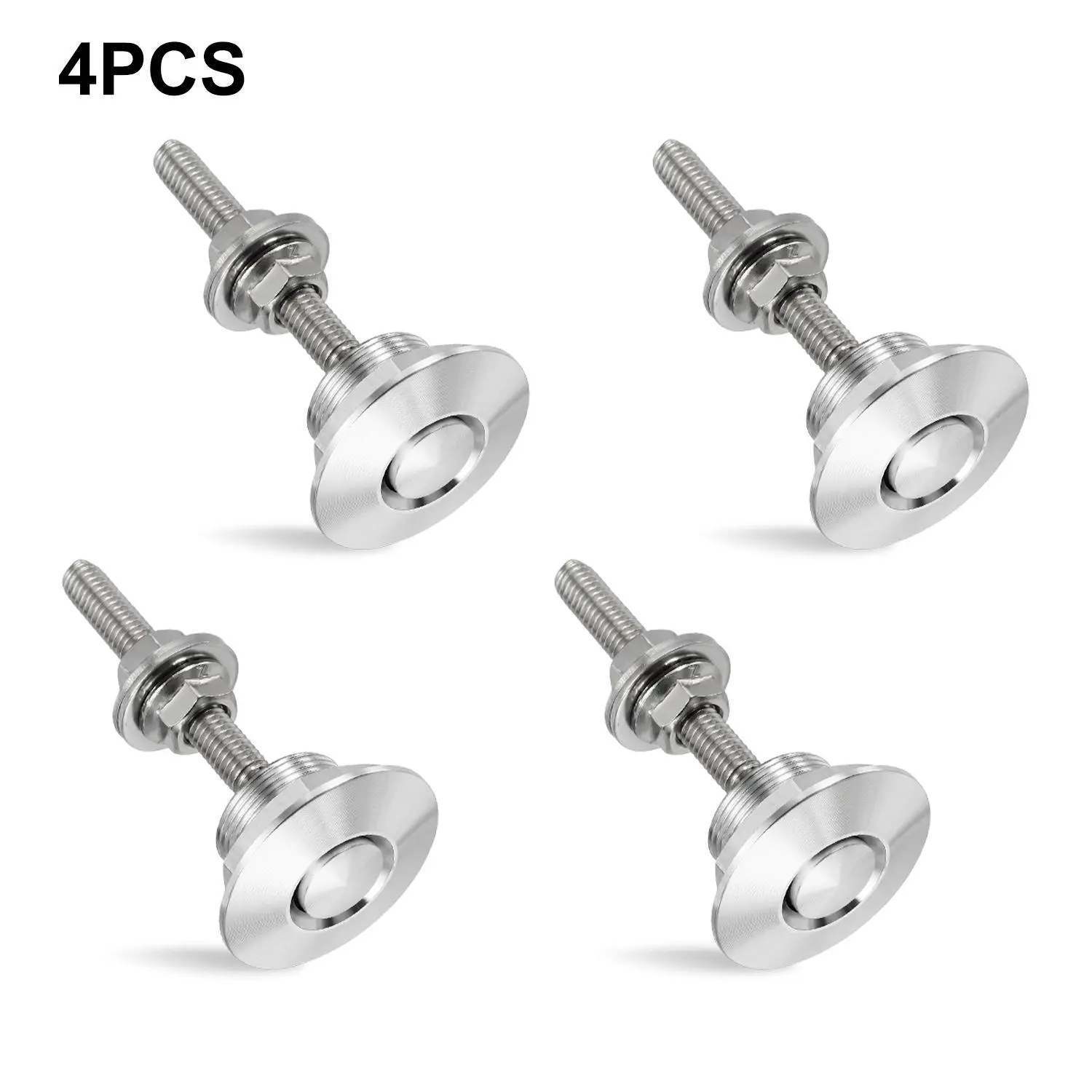 4Pcs Quick Latch Hood Pins, Universal Aluminum Quick Release Lock Latch Bumper, License Plate Lock Clip for Bumper Hood or DIY 1.25 inch