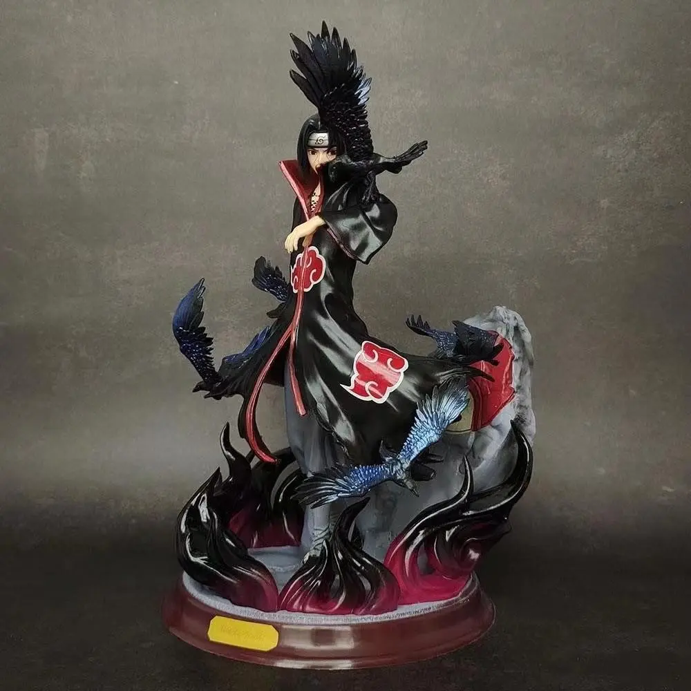 Naruto Uchiha Itachi Figure, 29cm Anime Desktop Decor, Scene Model, Gift for Anime Fans, Trendy Collectible Statue, Raven Hallway Itachi