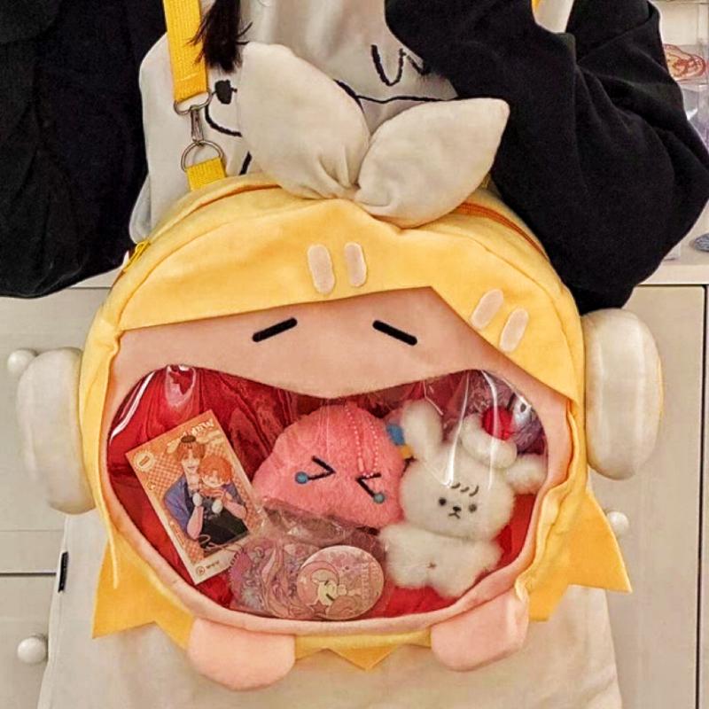 Y2k Japanese Cartoon Plush Backpack Kawaii Harajuku Anime Ita Bag Student Schoolbag Women Shoulder Bag New Girl Cosplay Knapsack