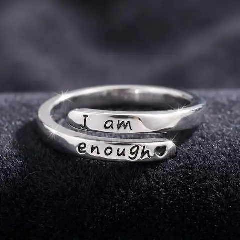 Simple Letter Engraved Cuff Ring, Elegant Ring, Adjustable Ring for Women & Men, Fashion Accessories for Daily Wear, Trendy All-match & Exquisite Jewelry for Birthday Gift, Wedding Promise Rings, Promise Ring Gf