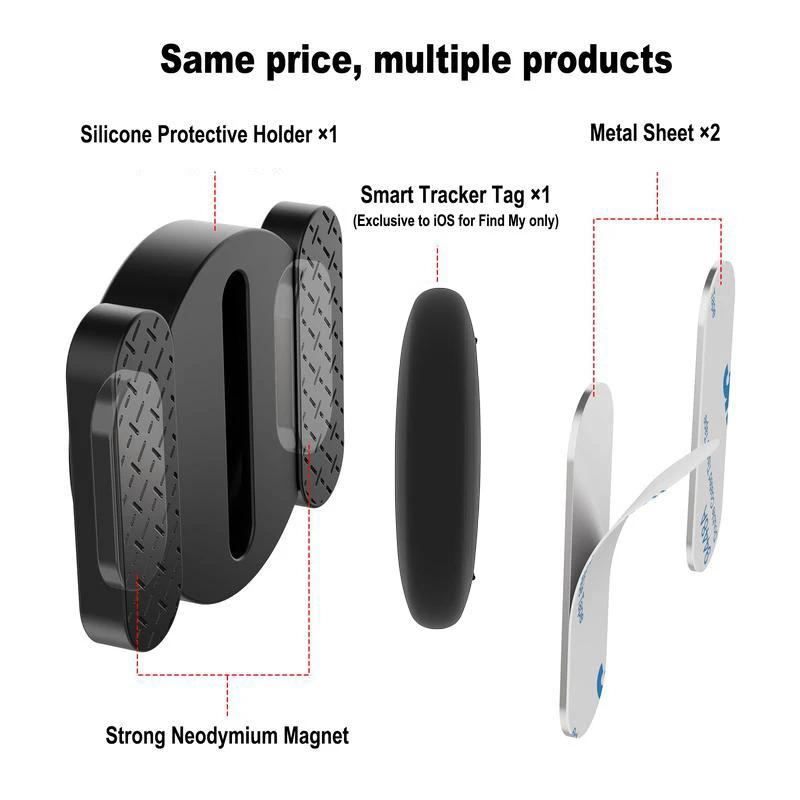 Portable GPS Tracker 1/ 4Pack GPS Tracker, Strong Magnetic Vehicle Tracking Device for Cars, Anti-Loss Location Finder, Compact Portable Locator Compatible with Find My App.
