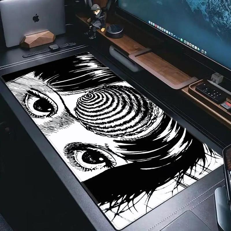 'Black and white Mouse Pad Cute HD branco Desk Pad Extended Gaming Keyboard Mats Large XXL Gamer Collage Horror Anime Mousepad' 'Black and white Mouse Pad Cute HD branco Desk Pad Extended Gaming Keyboard Mats Large XXL Gamer Collage Horror Anime Mousepad'