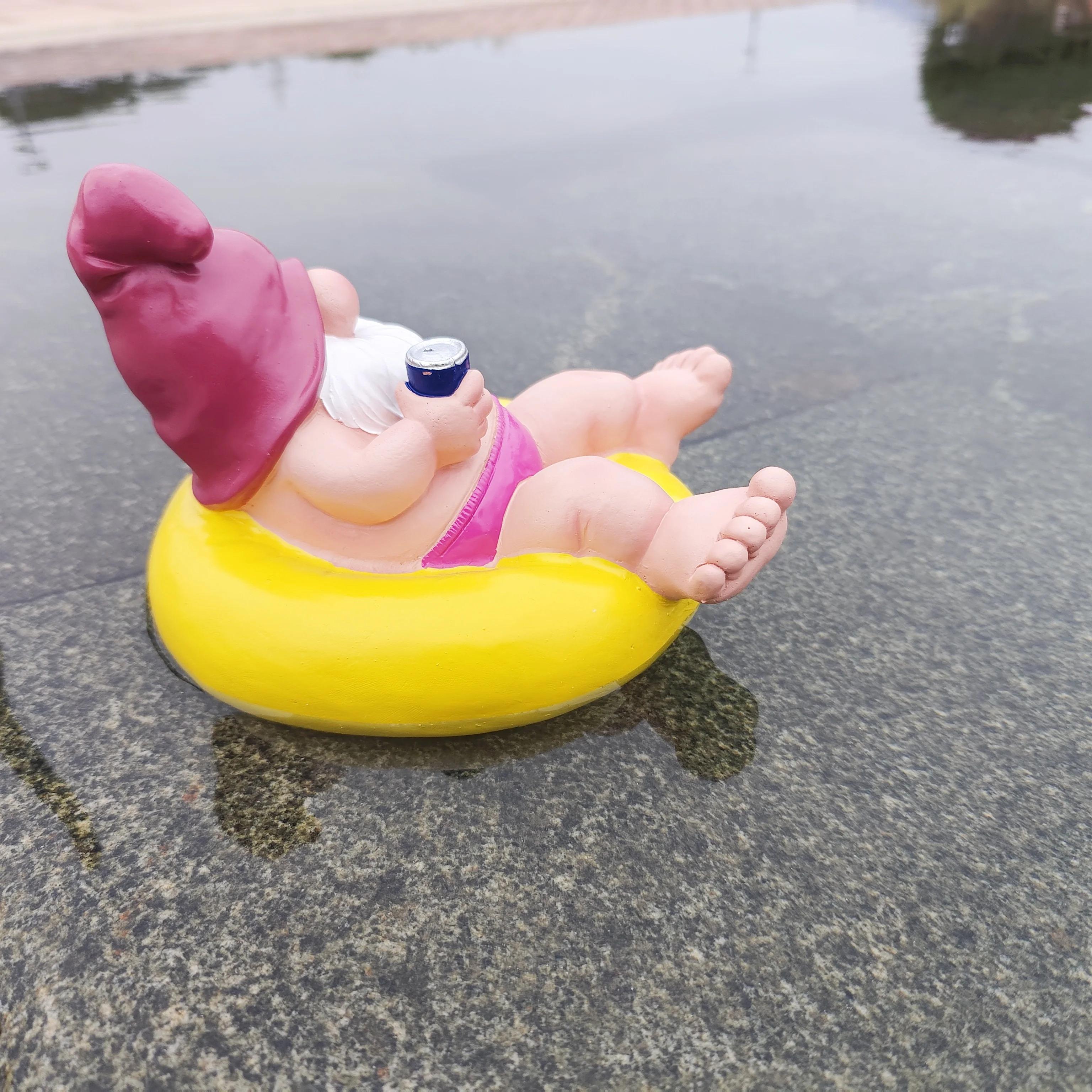 Christmas ornament floating dwarfs decoration garden gnomes swimming pool terrace accessories pond decoration outdoor decoration