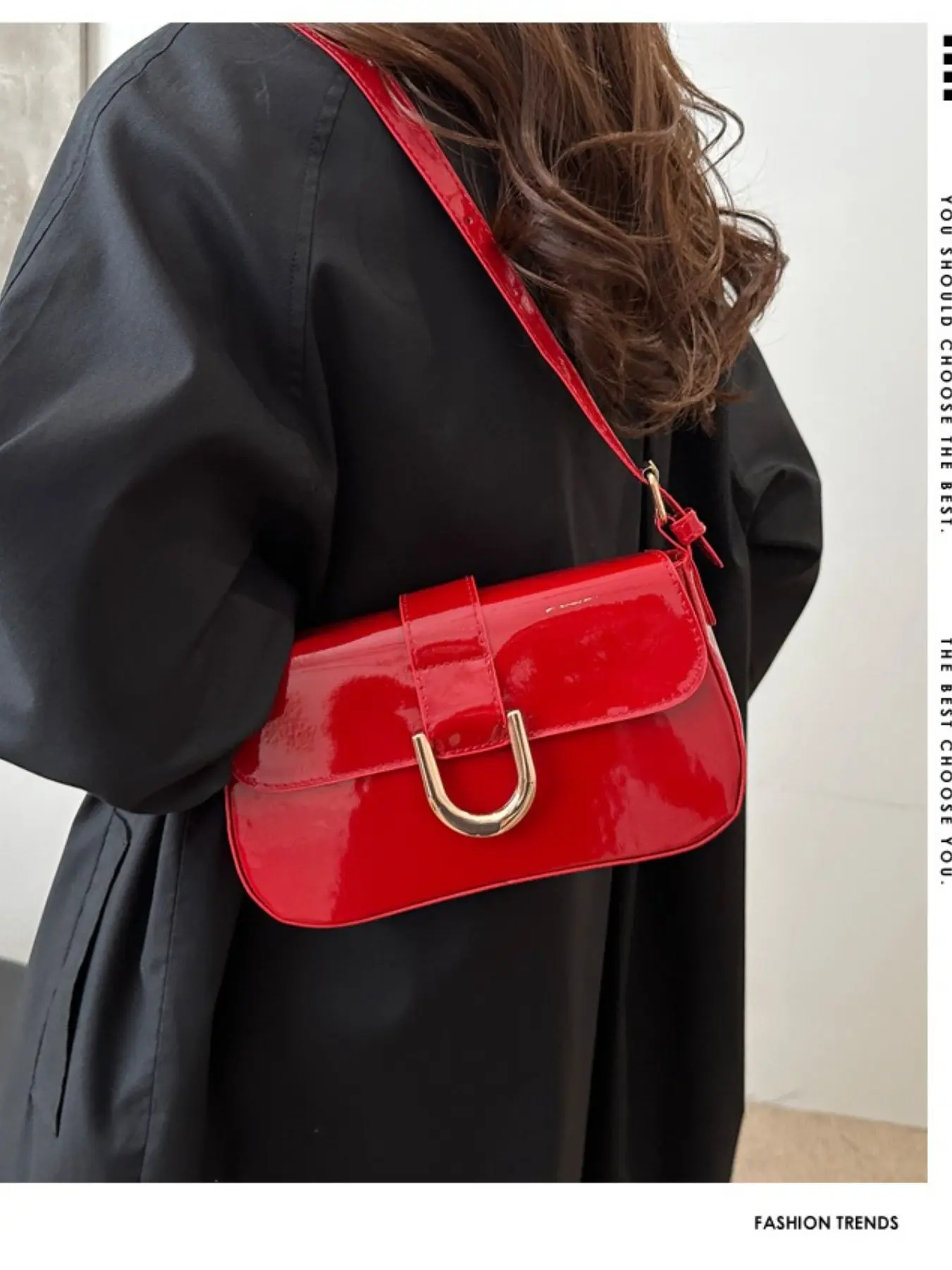 Women's PU Leather Handbag, Vintage Horsebit Design, Fashion Shoulder Bag, Crossbody Bag, Spring Summer Autumn Winter, Wholesale Available