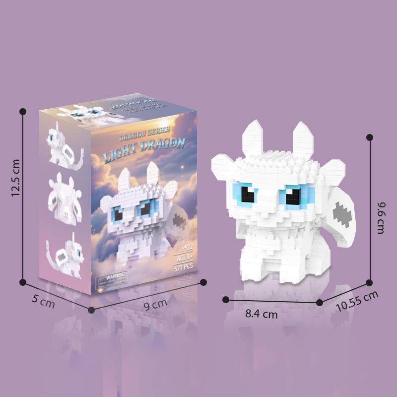 2026 New Building Blocks Animals Toys Cartoon Dragon Microes Blocks Action Figures Halloween Toys Gifts Decorations