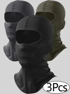 3Pcs Balaclava Face Mask Sun UV Protection Breathable Full Head Mask for Men Women Skiing Cycling Breathable Elastic Fit & Perfect for Outdoor Activities