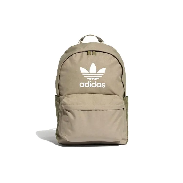 Adidas Originals Solid Logo Backpack – Unisex Casual Sporty School Bag in Olive Green