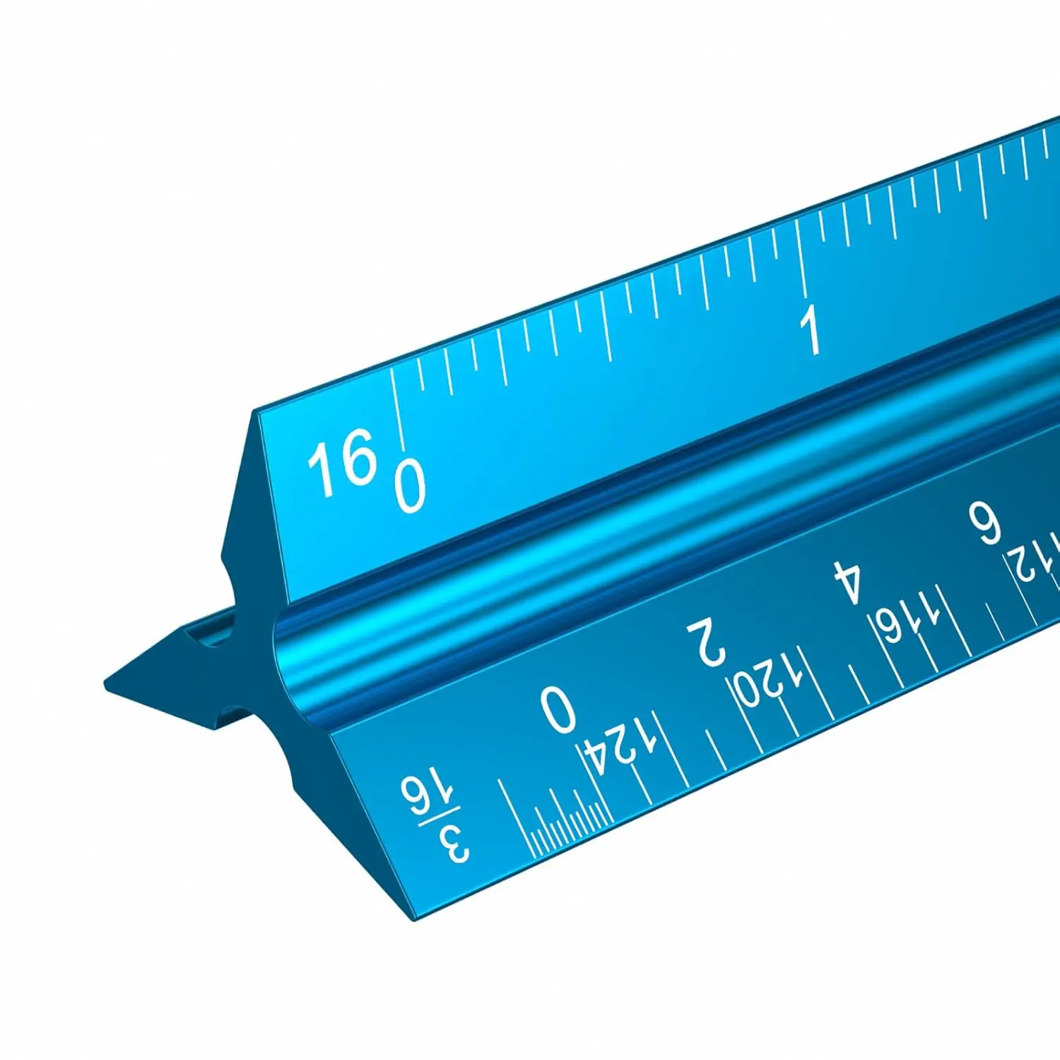 Architectural Scale Ruler: 12"   Alloy Metal Architecture Measuring Tools, Engineering Drafting Construction Drawing Blueprints Triangular Architect Scaling Rulers 12 Inches