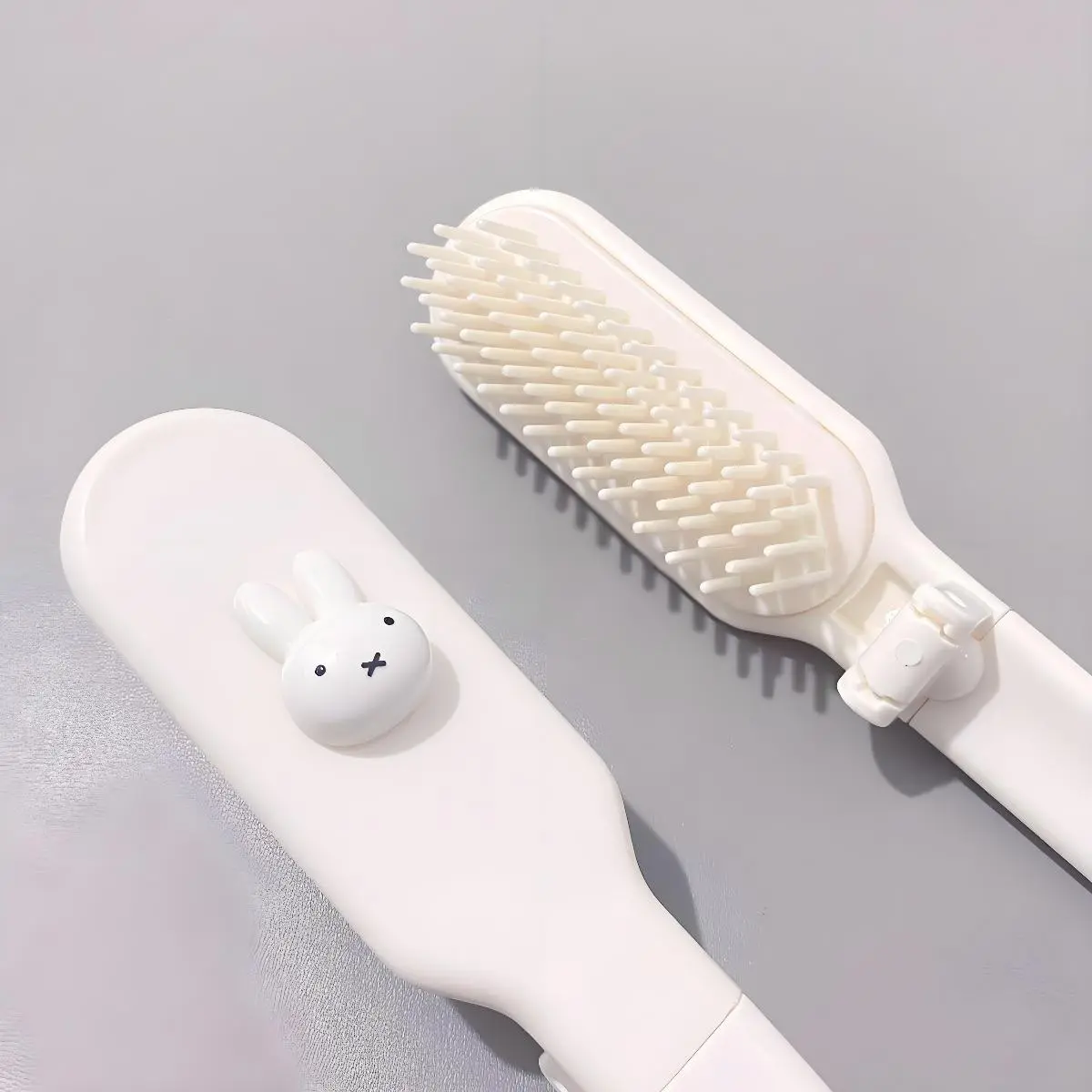 Kawaii Miffy Rabbit Comb Cute Cartoon Foldable Soft-toothed Comb Mini Student Portable Bangs Massage Comb