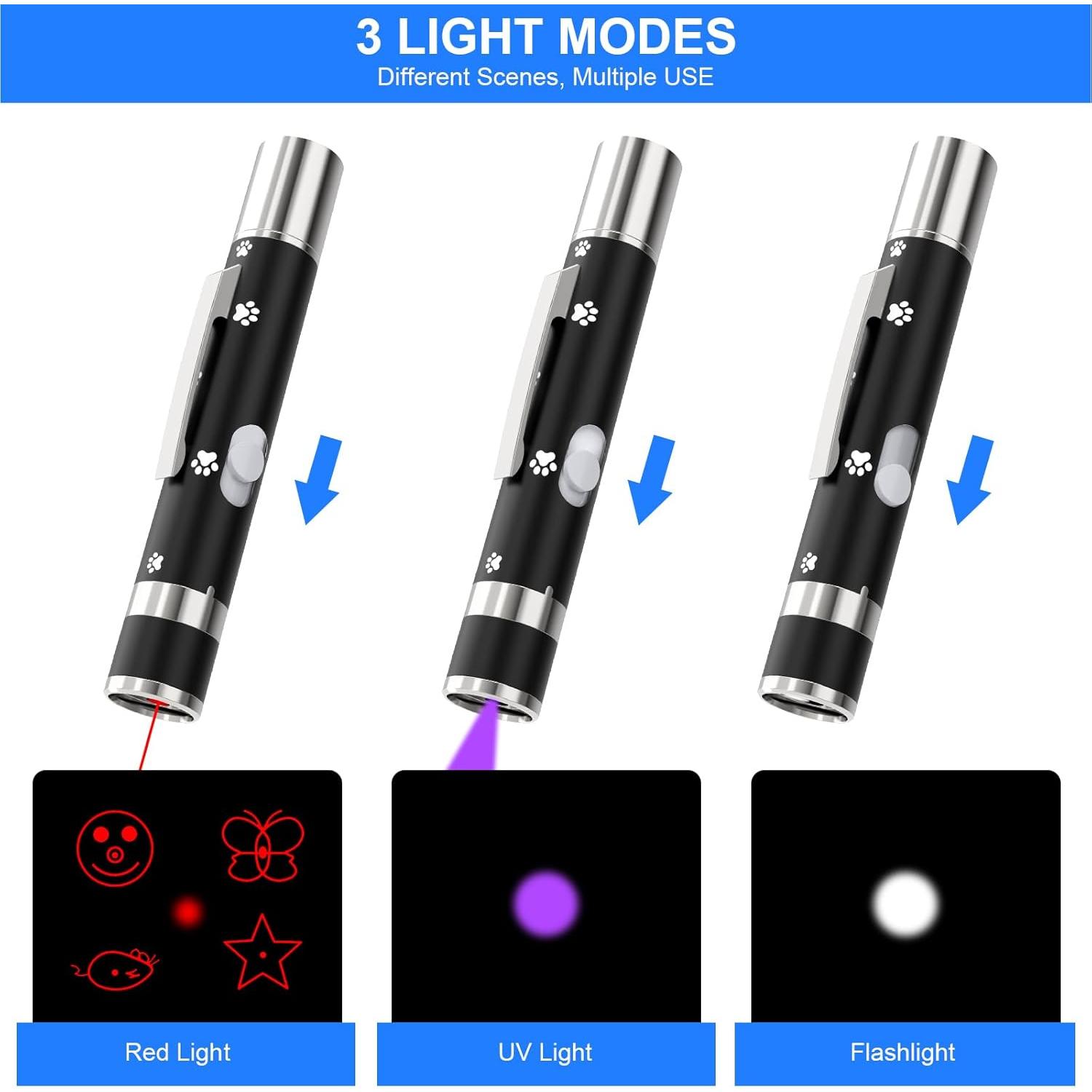 Interactive - Toys for Indoor Cats, Long Range 7 Adjustable Patterns, Red Light Pointer for Fun, Exercise, and - USB Rechargeable. Interactive - Toys for Indoor Cats, Long Range 7 Adjustable Patterns, Red Light Pointer for Fun, Exercise, and - USB Rechargeable.