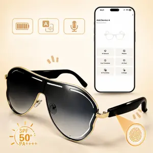 Smart Glasses,AI Translation 100+ Languages, Bluetooth Open-Ear Audio Sunglasses, Touch Control, Voice Assistant & UV Protection，Smart Eyewear for Business，Outdoor，Holiday Gift