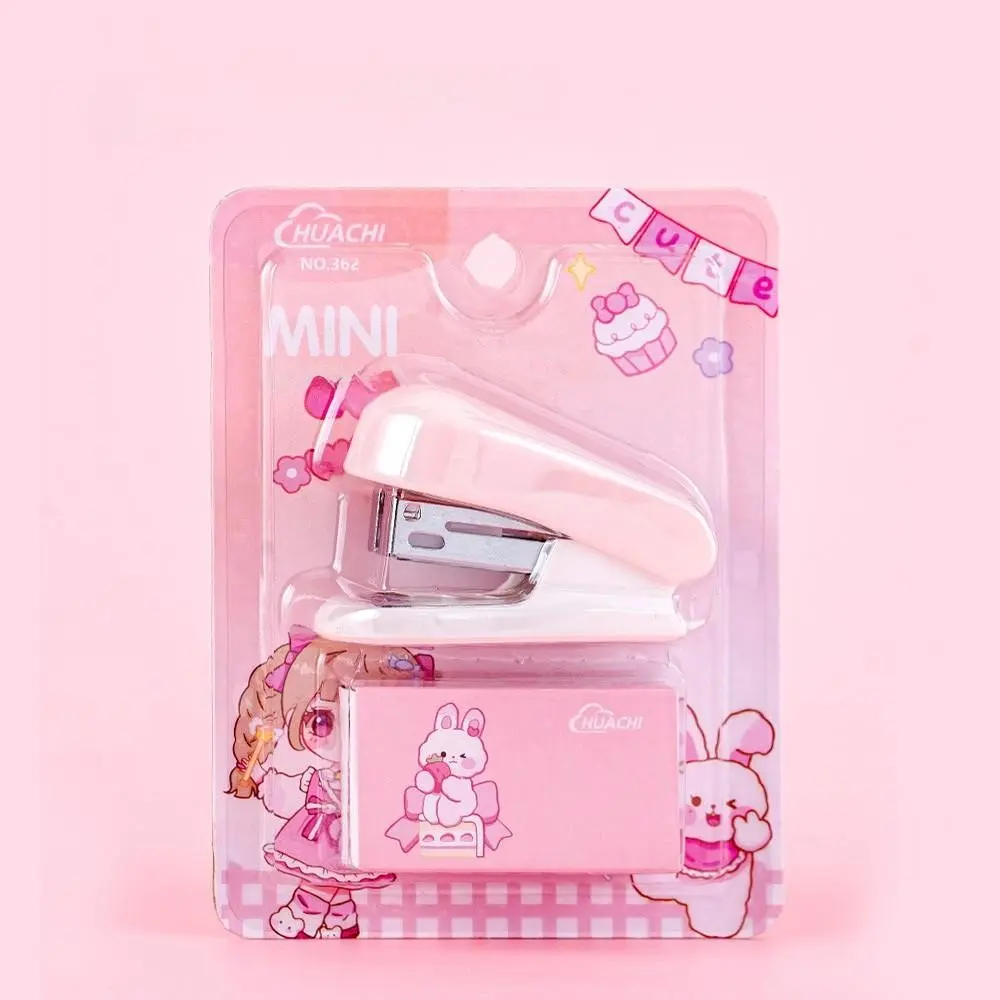 Mini Cartoon Rocket Rabbit Portable Binding Machine, Multi-Function Small Office Supplies, Cute Handheld Binder, Ideal for Papers and Files